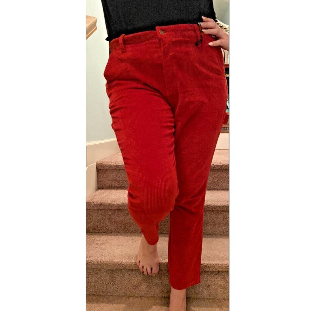 Judy Blue Slim Fit High Waist Rust Cotton Stretch Corduroy Jeans Size 29 - Picture 3 of 15